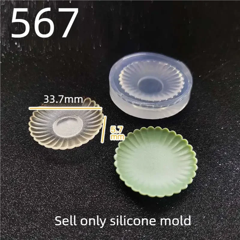 Набор мини-полосатых тарелок ручной работы форма для смолы миниатюрная еды