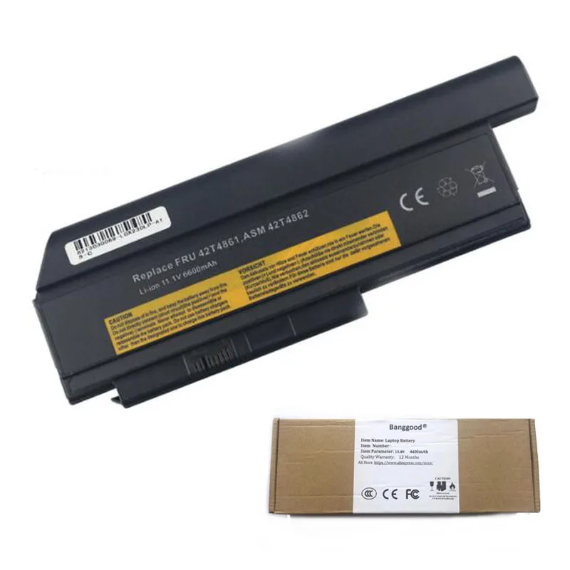

New 6600mAh 9 Cells laptop battery for LENOVO ThinkPad X220 X220i 42T4901 42T4940 42T4942 ASM 42T4862 FRU 42T4861
