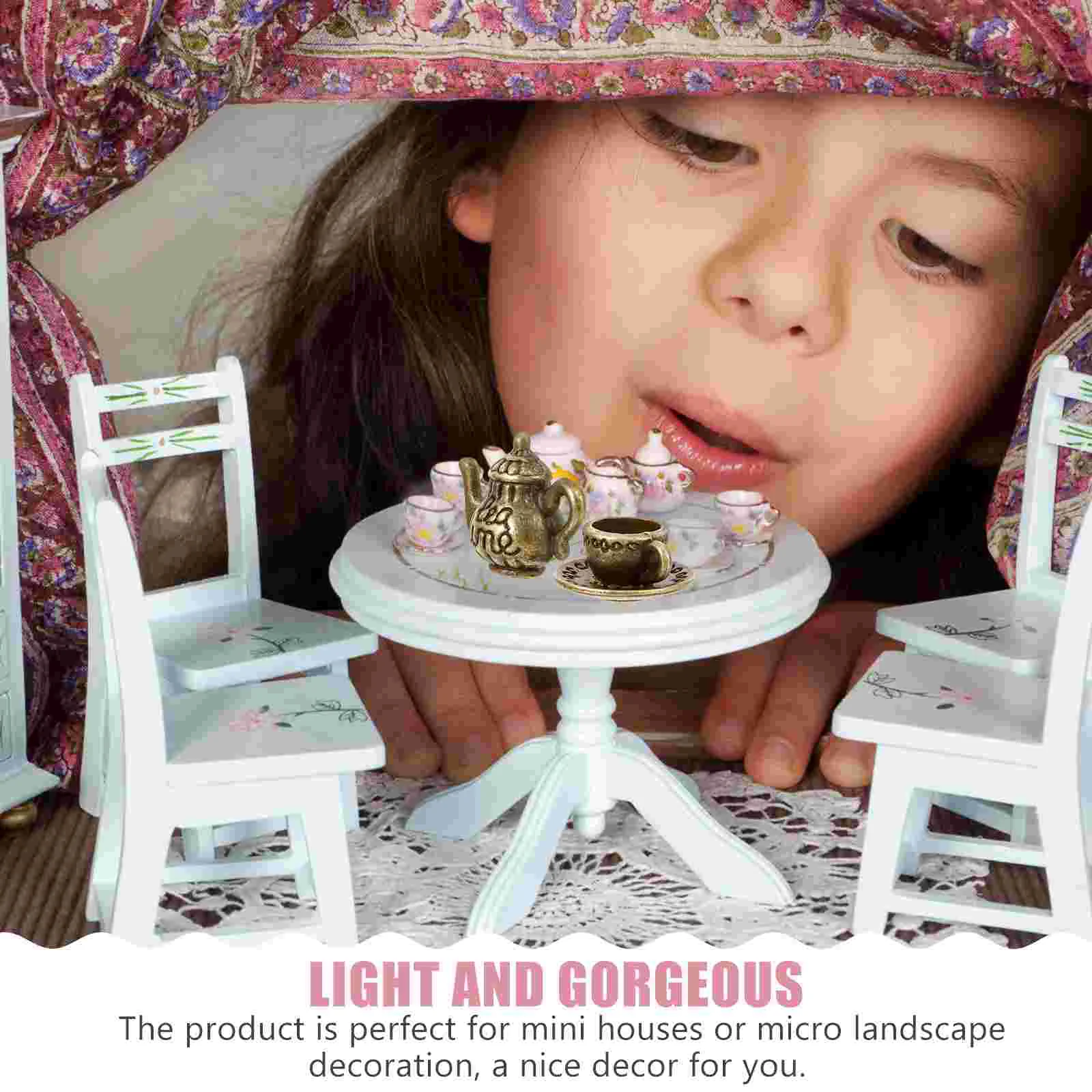 Чайная чашка для кукольного домика миниатюрные металлические мини-чашки