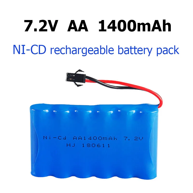 

7.2V 1400mAh Nickel Cadmium Battery Pack AA Rechargeable Battery Remote Control Car Battery Ni-CD