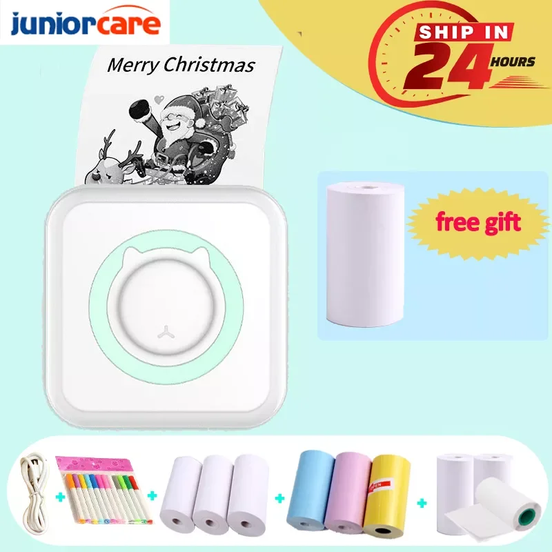 

Pocket Thermal Printer Bluetooth Portable Mini Wireless 200dpi Photo Label Memo List No Ink Printing Wireless Printer Clearly