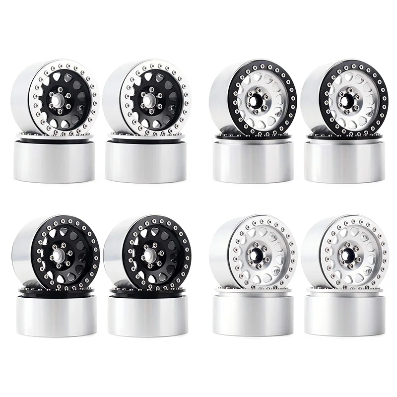 

4Pcs 1/10 RC Rock Crawler Aluminum 2.2 Beadlock Wheel Rims For Axial SCX10 Capra Wraith 90018 Traxxas TRX4 TRX-6