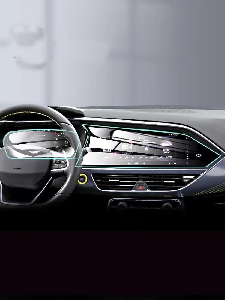 

Tempered glass film protector For Geely Tugella FY11 2019 2020 car radio gps Navigation and Dashboard Screen Sticker