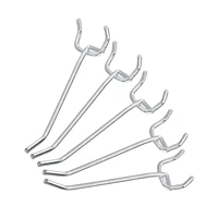 50pcs stainless steel pegboard three legged hooks universal fit hole board hook for storage and organizing a wide range of tool