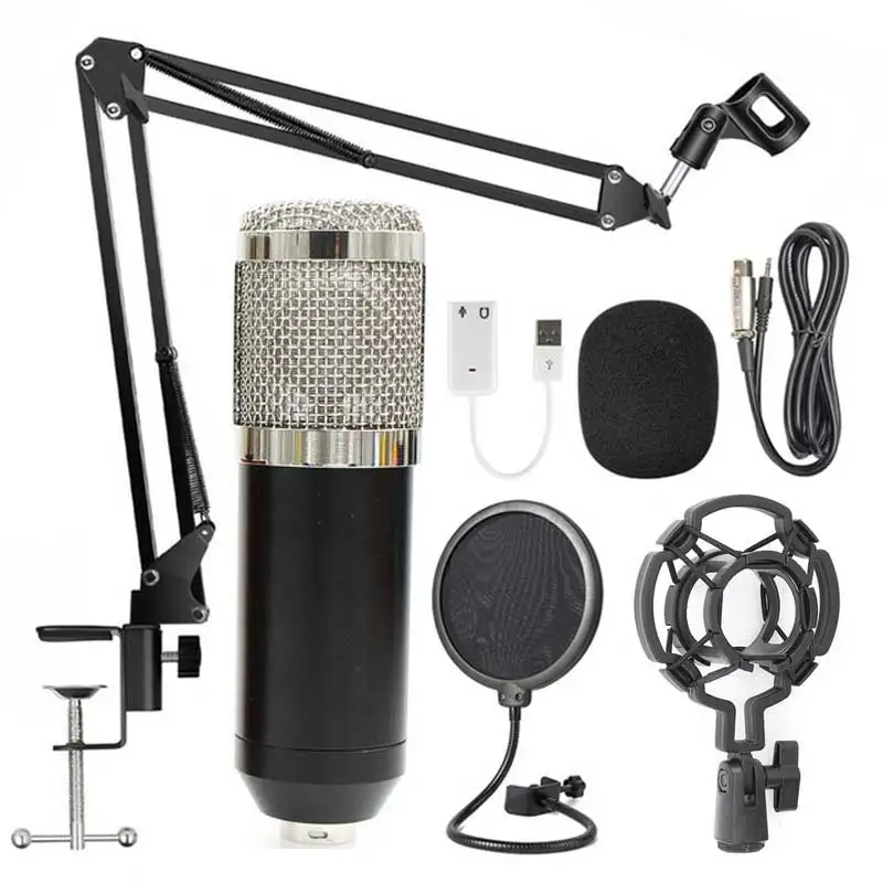 

Профессиональный студийный микрофон BM 800, конденсаторный микрофон для записи звука, наборы для компьютера, KTV, вещания, геймера, караоке, мик...