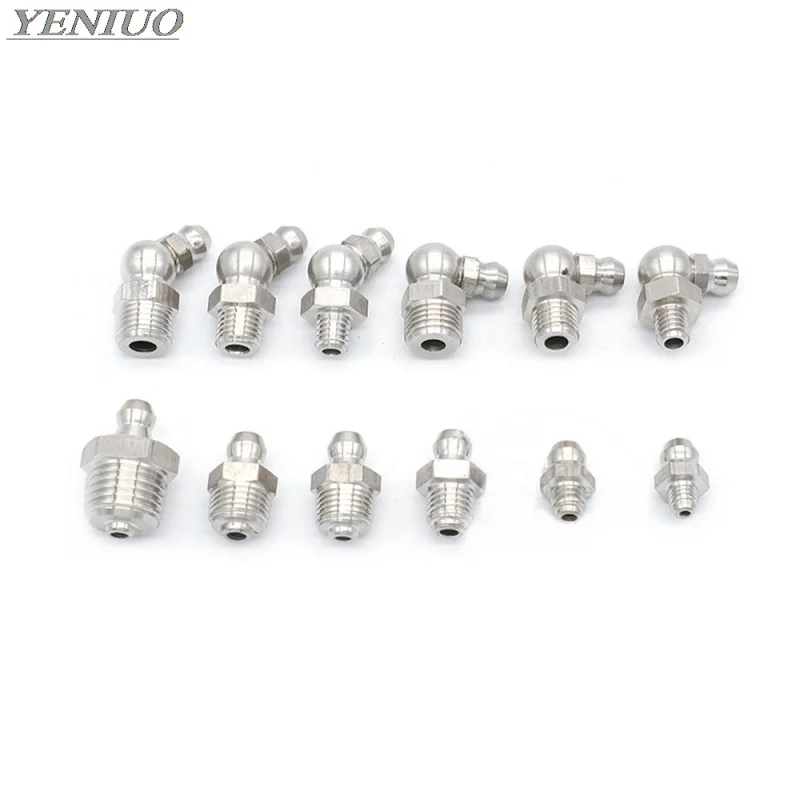 

Engrasador de acero inoxidable, accesorios para pistola de mantequilla, boquilla, rosca macho de 1/8 "y 1/4", M6, M8,