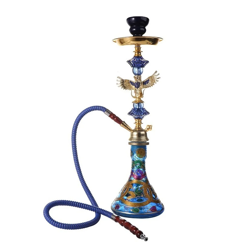 

Arab Hookah Set Chicha with Single Hose Hookah Bowl Glass Shisha Base Narguile Complete Smoking Grass Pipe Shisha Accessories