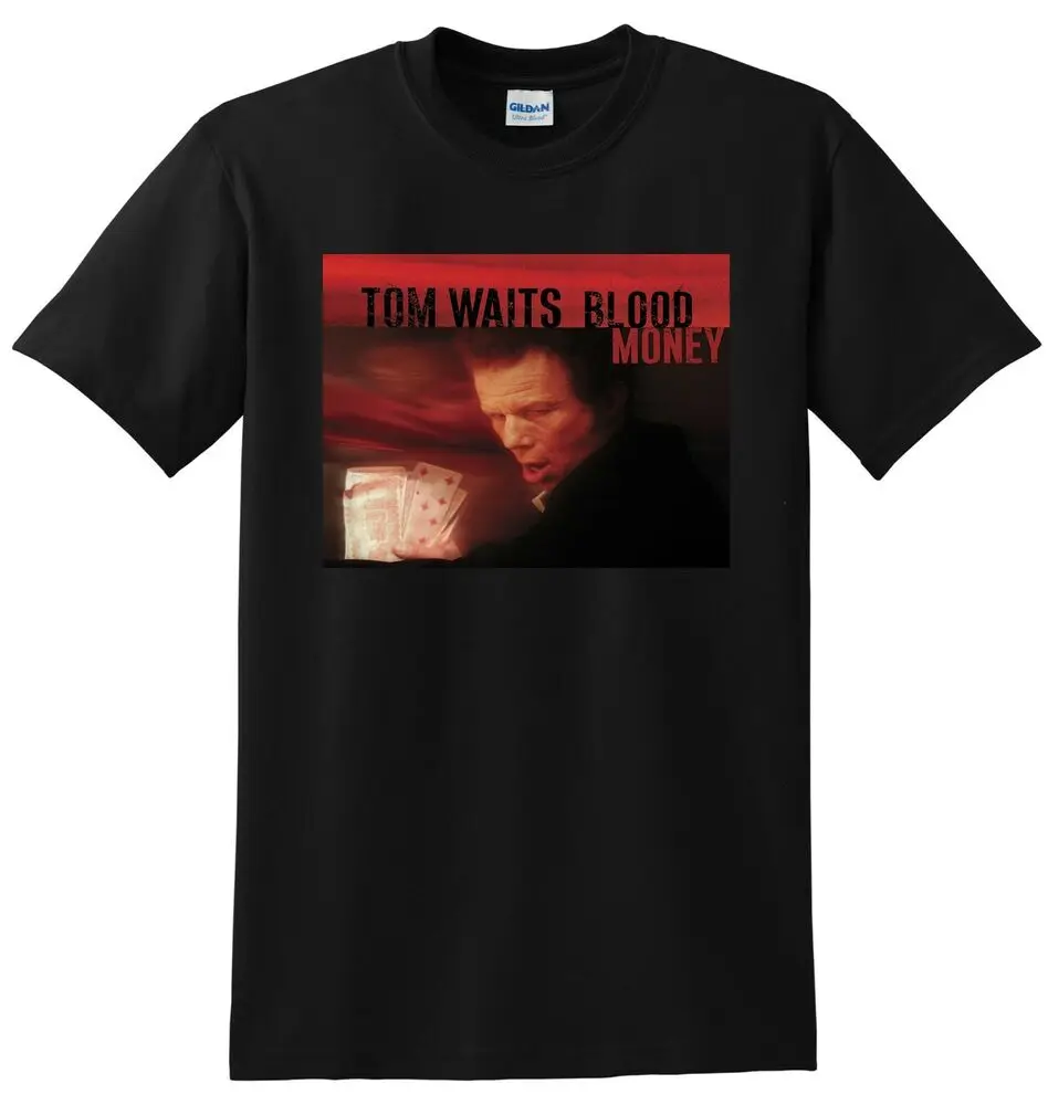 Виниловая футболка с надписью TOM WAITS размер XL