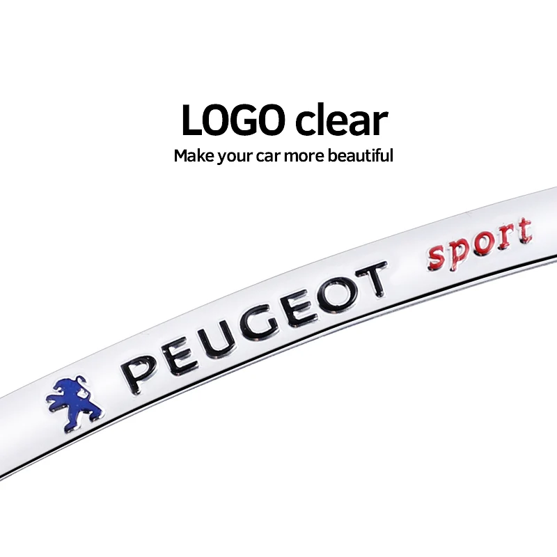 4 шт. металлические автомобильные наклейки обода изогнутые для Peugeot 206 307 308 3008 207 208