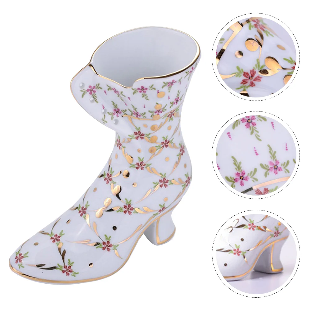 

Ceramic High-heeled Shoe Chinese Style Ceramic Craft Decoration