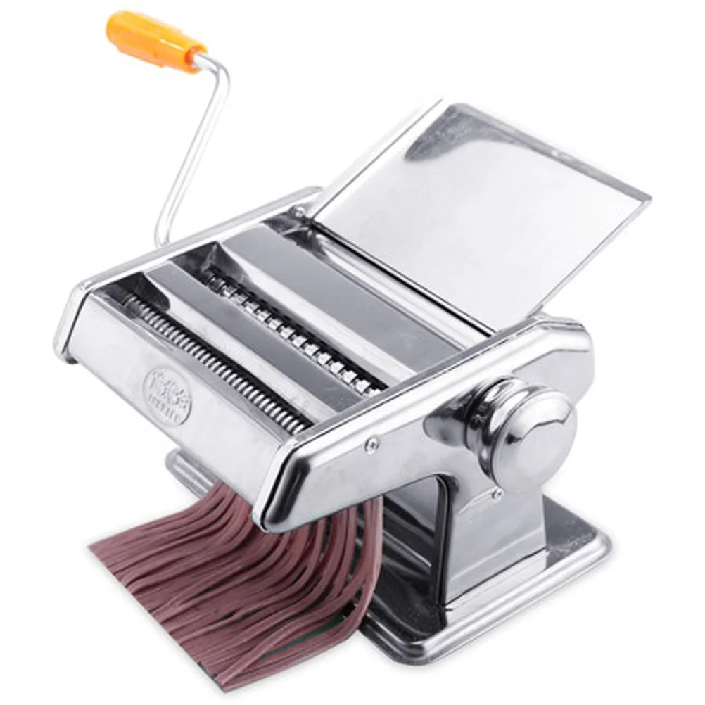 

Multi-use Stainless Steel Pasta Maker Machine Pasta Roller Manaul Crank Handle Cutter for Fresh Noodles Spaghetti Fettuccine
