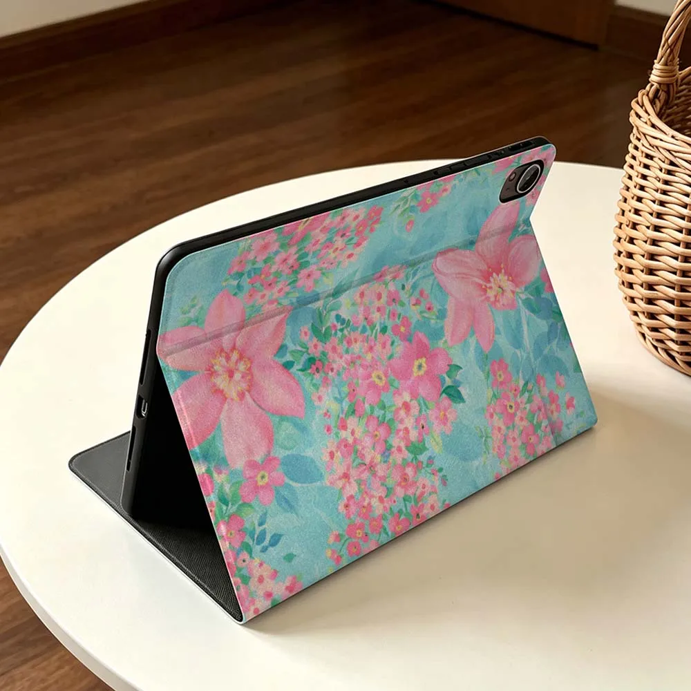 Красивый чехол с цветочным принтом для планшетов Huawei MediaPad T5, T10s, M6, M5 Lite SE, Honor Tab 5, 6, 7, V7, V8, X8a, X9a Pro – мягкий чехол для планшета, отличный подарок (art.: 3920db43bc146) - 3920db43bc146