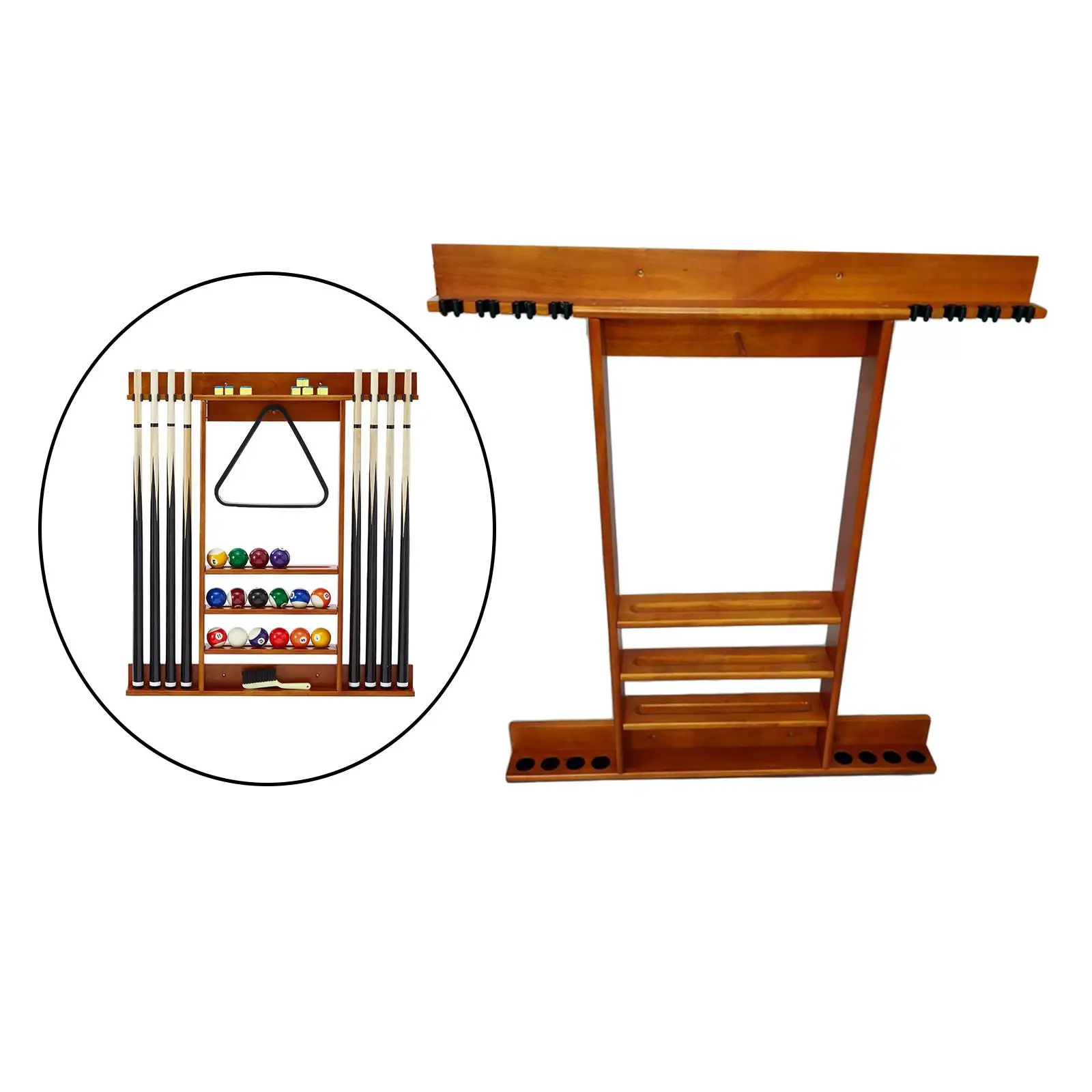 

Pool Rack Wall Mount Floor Stand Pool Stick Holder for Pool Games Billiard