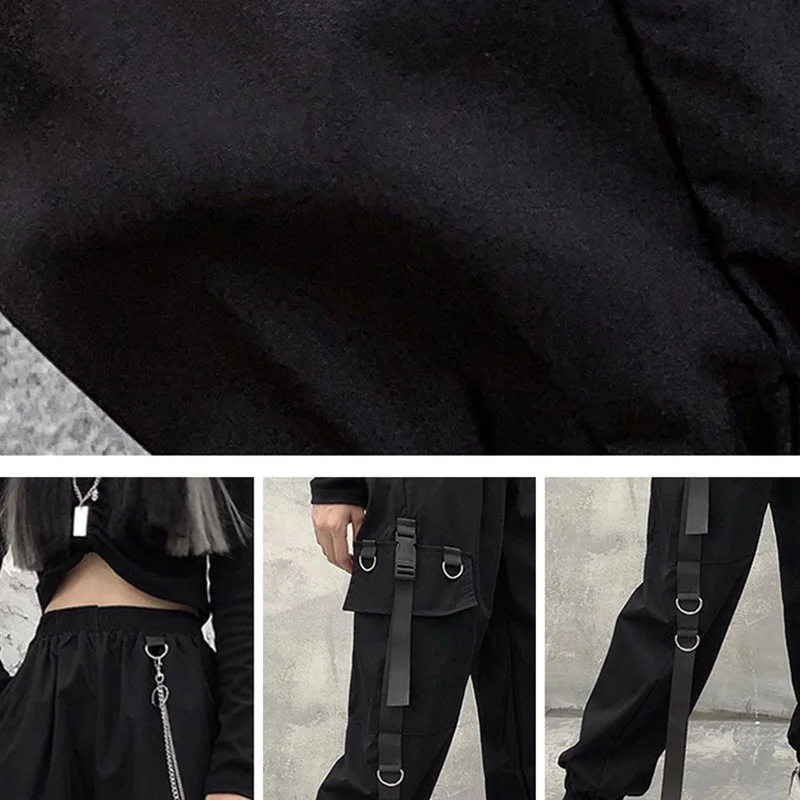 Брюки-карго женские с эластичной высокой талией модные штаны для бега в стиле