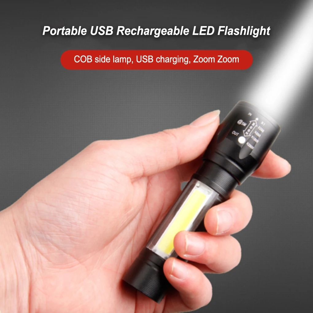 

Фонарик Life Waterproof Press Button Electric фонарь с боковой фонариком