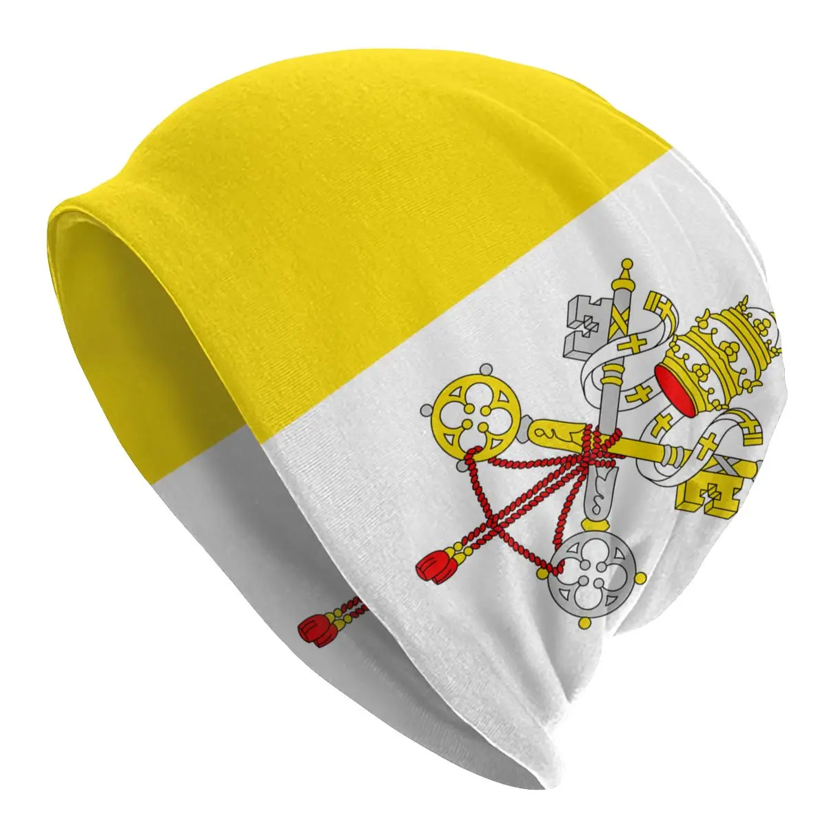 Flag Of Vatican City Slouchy Beanie Men Women Custom Streetwear Winter Warm Skullies Beanies Hats Adult Knit Bonnet Cap