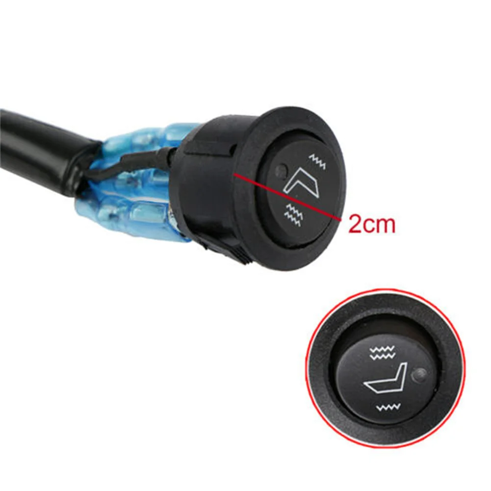 

Heated Seat Heater Pads Carbon Fiber Cushion Kit Round Switch 12V 2pcs 48cm* 28cm Car High/Low Temperature Settings