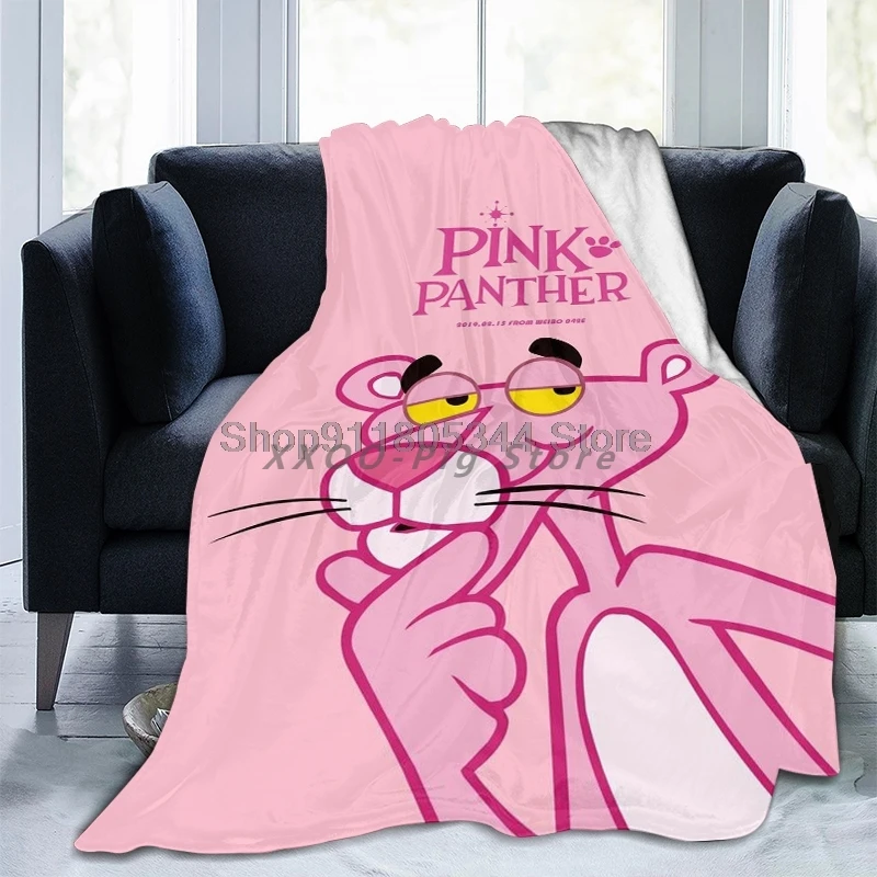 

Мультяшное розовое одеяло пантера, пушистое теплое одеяло для зимнего постельного белья, мягкое Флисовое одеяло с 3D принтом