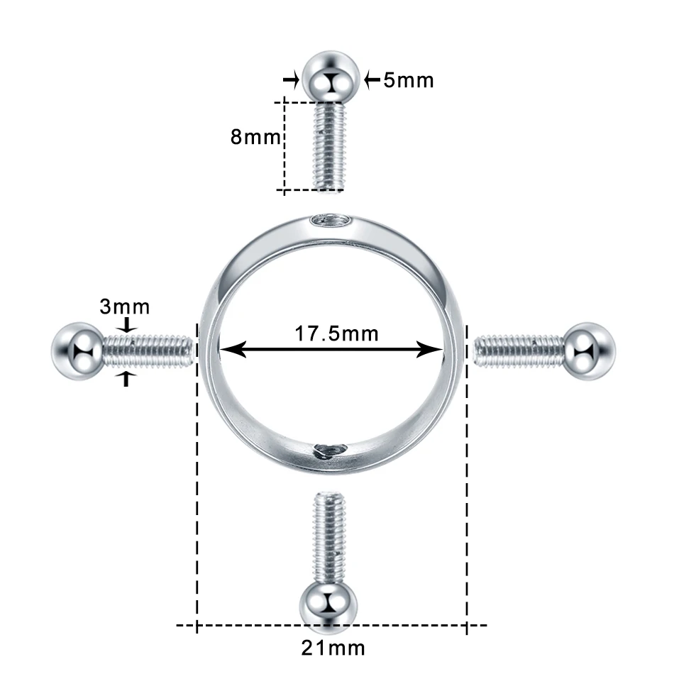 2pcs/lot Steel Round Screw Faux Nipple Clip Rings Sexy Piercing for Women Non Fake Breast Nail Shield Ring Jewelry Gift - купить по