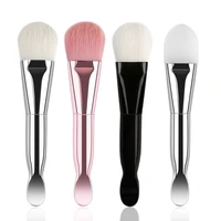 double ended mask makeup brush with scoop soft bristle mask brush beauty tool silicone smear type double ended mask brush