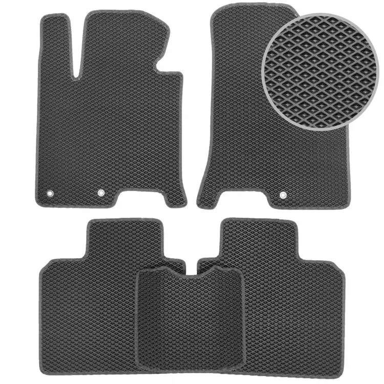 Коврики ЕВА для Toyota Corolla Fielder правый руль NZE 141 2006-2010 (темносерый кант) Vicecar