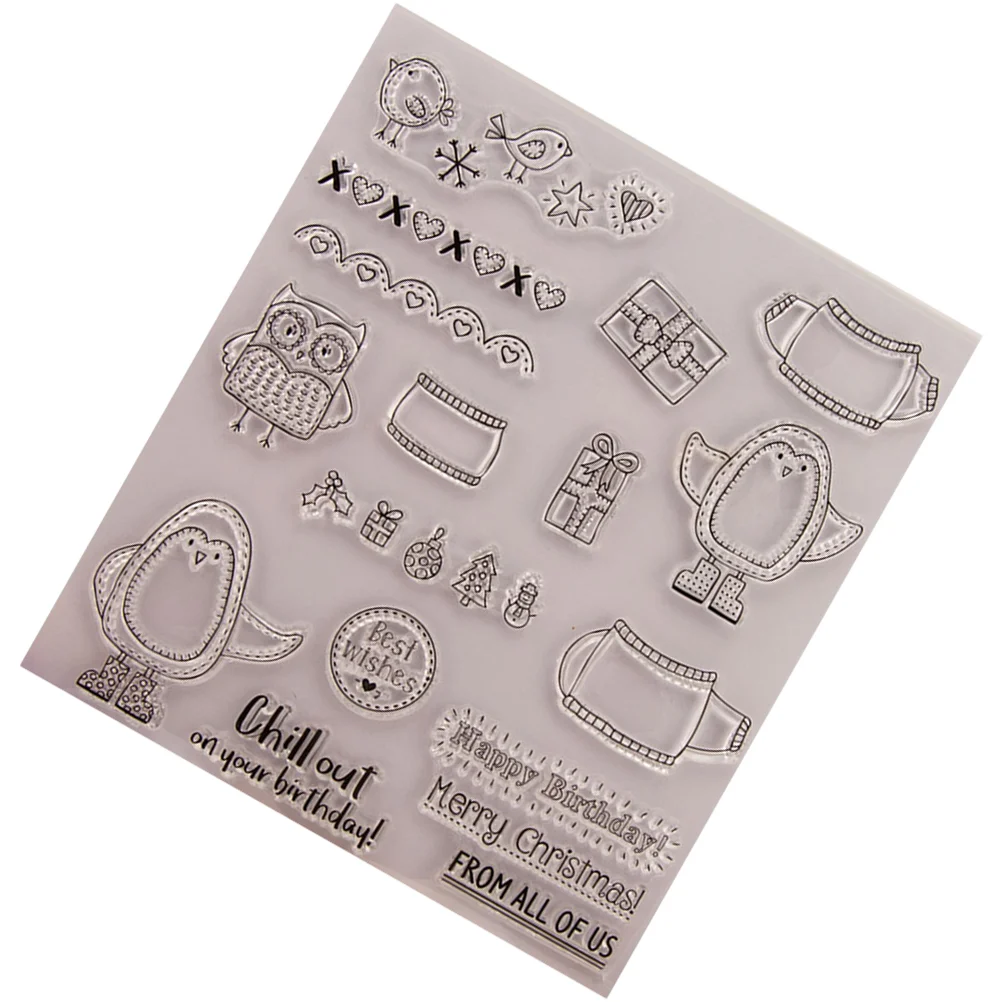 

1pc Rubber Stamps Clear Scrapbook Embossing Cling Seal Sheet for DIY Decoration Photo Album Diary Making