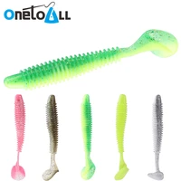 onetoall 10 pcs 12g 13cm silicone soft lure long tail hook groove artificial worm bait wobbler carp bass pike fishing swimbait
