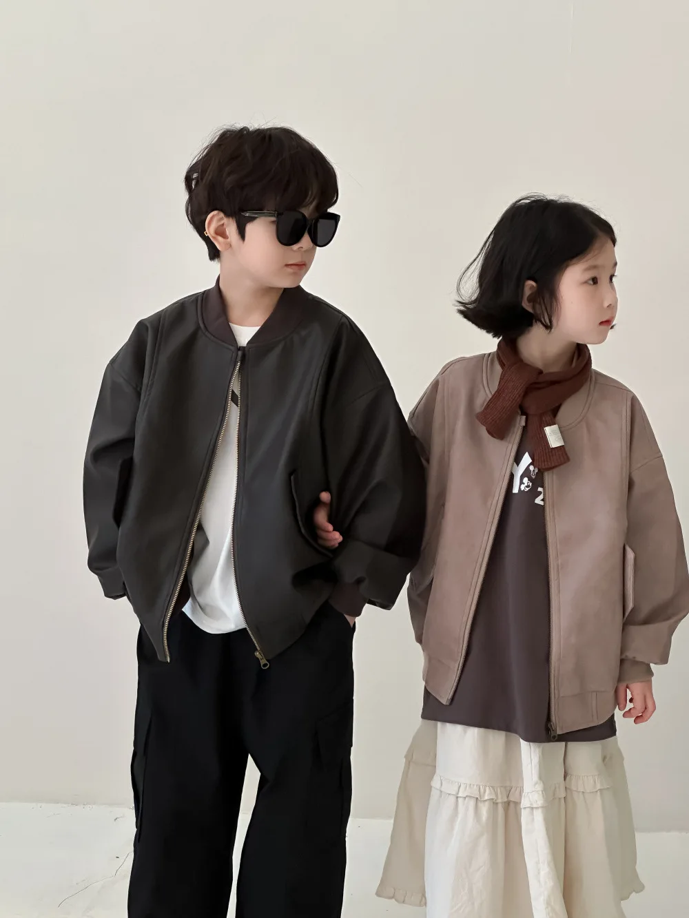 Новинка 2024 стильное пальто из искусственной кожи для девочек осенняя модная