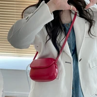 xiuya korea trendy shoulder bag women cute round small cell phone messenger bag kawaii solid pu leather pouch coin purse 2021