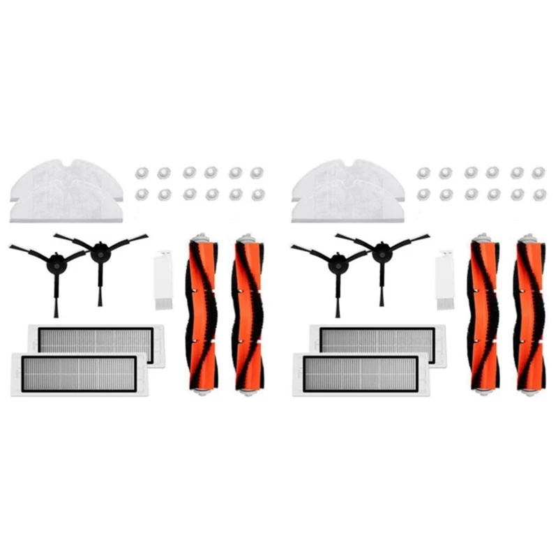 

1 комплект для робота-пылесоса Roborock S55 E35 S6, черная боковая щетка и крышка для фильтра Xiaomi или моющийся фильтр Roborock