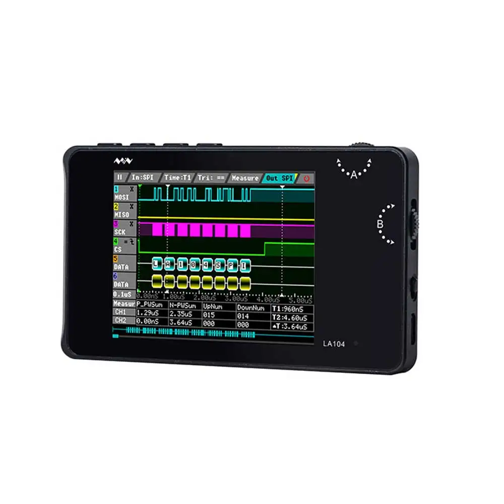 

Handheld 4-Channel Logic Analyzer with 2.8" Color TFT Screen SPI I2C UART Programmable 100Mhz/s Max Sampling Rate