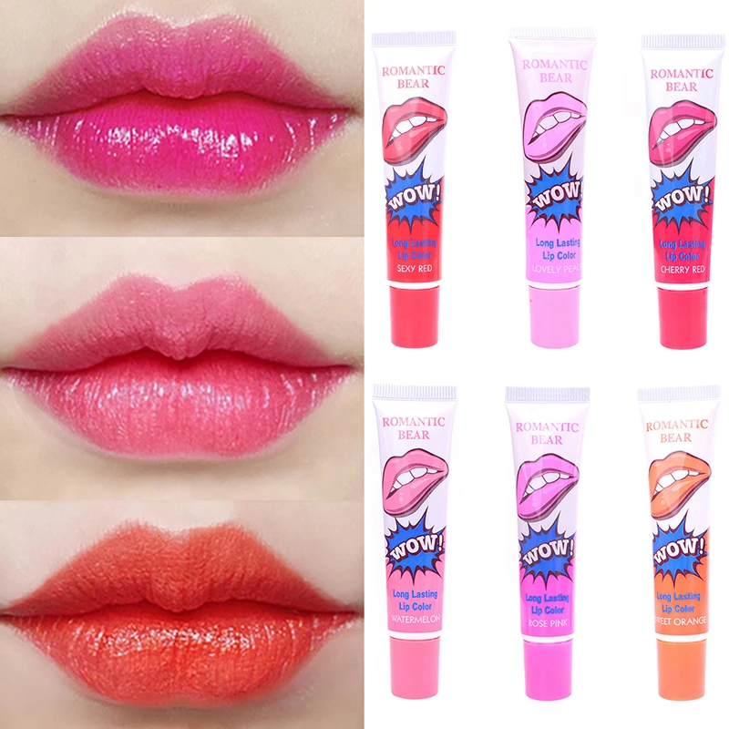 

6 Color Tear Pull Lip Gloss Waterproof Lasting Moisturizer Amazing Peel Off Liquid Lipstick Tear Pull Lip Tint Cosmetics