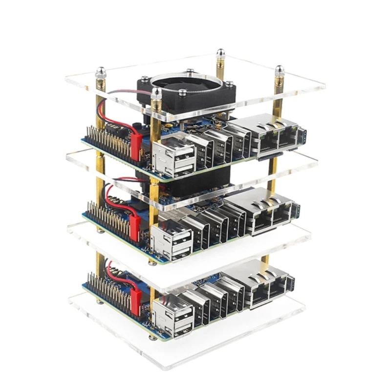 

for OrangePi 5 Acrylic Case Clear Cover Box 1/2/3 Layers Display Protector Optional
