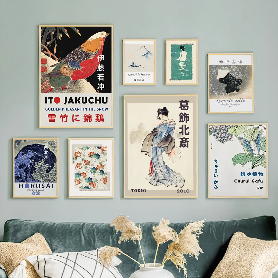 

Винтажная Katsushika Hokusai Японская женщина настенная живопись на холсте скандинавские постеры и принты настенные картины для декора гостиной