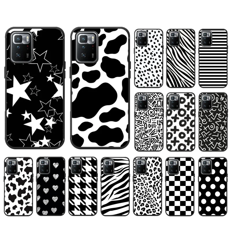 

Cow zebra Leopard Dot Black White Art Phone Case For Xiaomi Redmi Note 12 Pro 11S 11 10 Pro 9Pro Note9 10S Redmi 10 9C 9A