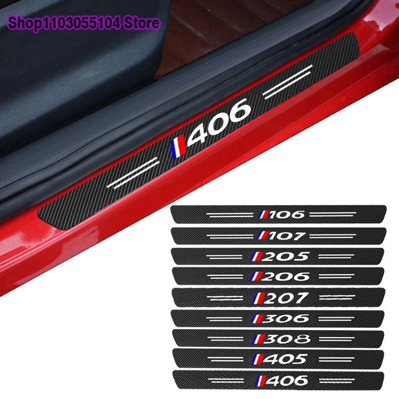 

4 шт., автомобильные двери из углеродного волокна для Peugeot 106 205 206 306 308 107 108 207 208 307 406 407 408 508 RCZ