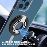 portable magnetic ring holder for magsafe phone magnet finger ring grip stand holder for iphone 12 13 mini pro max metal bracket