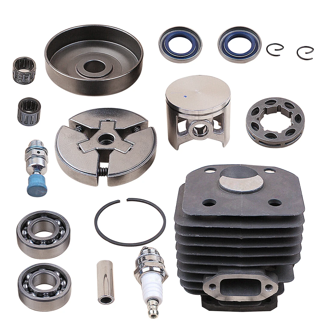 503 54 11-72 48mm Cylinder Piston Clutch Crank Bearing Kit 503541171 Fit For Husqvarna 261 262 262XP Chainsaw