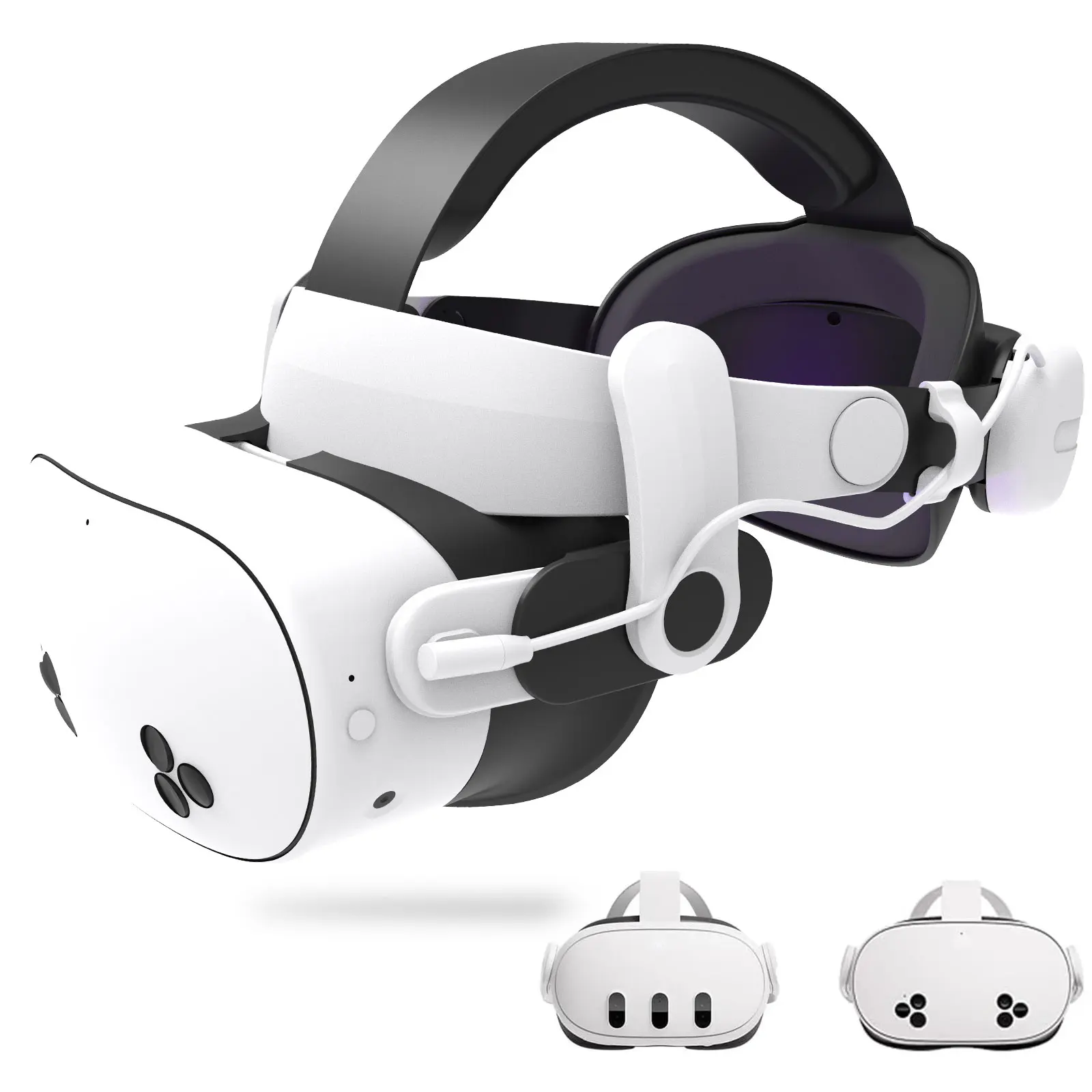 Фото Для гарнитуры Quest3S VR, 12000 мАч, регулируемый зарядный ремешок на голову, элитный удобный аксессуар для игрового Experience Meta Quest3 №1