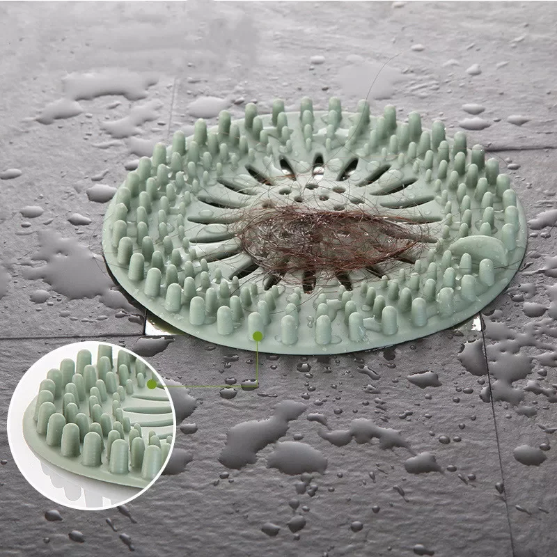 

Hair Filter Bathroom Accessories Shower Floor Drain Cover Silicone Stopper Kitchen Sink Deodorant Anti-clogging Hair Catcher