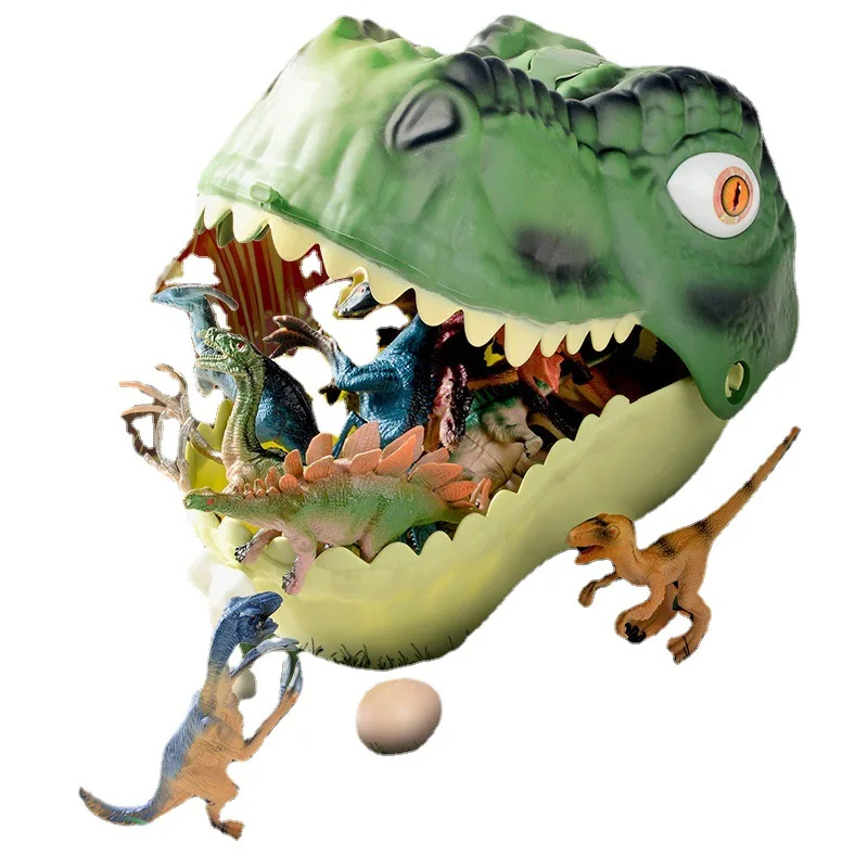 

Игрушки-Динозавры, фигурки героев, тираннозавр, голова Рекса, автомобиль, ящик для хранения, сцена, карта, динозавр, парк, детские подарки для...