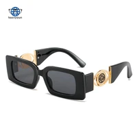 teenyoun new style square sunglasses luxury brand punk floral metal square glasses punk ins uv400 sun glasse