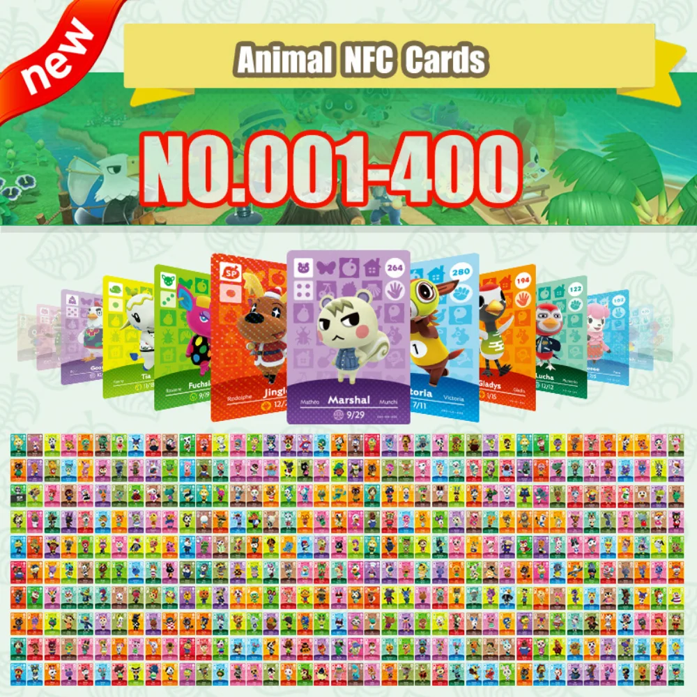 NEW 1 PCS Animal Crossing 1-4 Series Amiibo Card Ankha Marshal for Switch Lite 3DS NDS NFC Linkage Game Collection Card Toy Gift