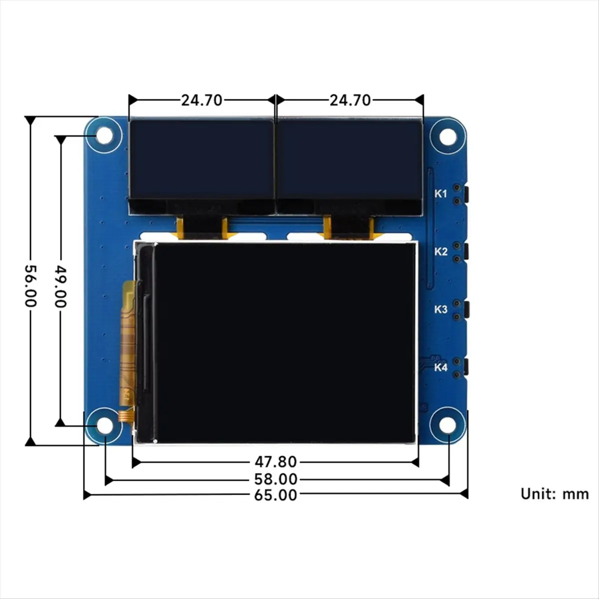 Фото 2-дюймовый ЖК-экран с 0,96-дюймовым модулем OLED-дисплея HAT Kit для RPi Zero 2 W 3 Model B 4 5 Плата расширения №5