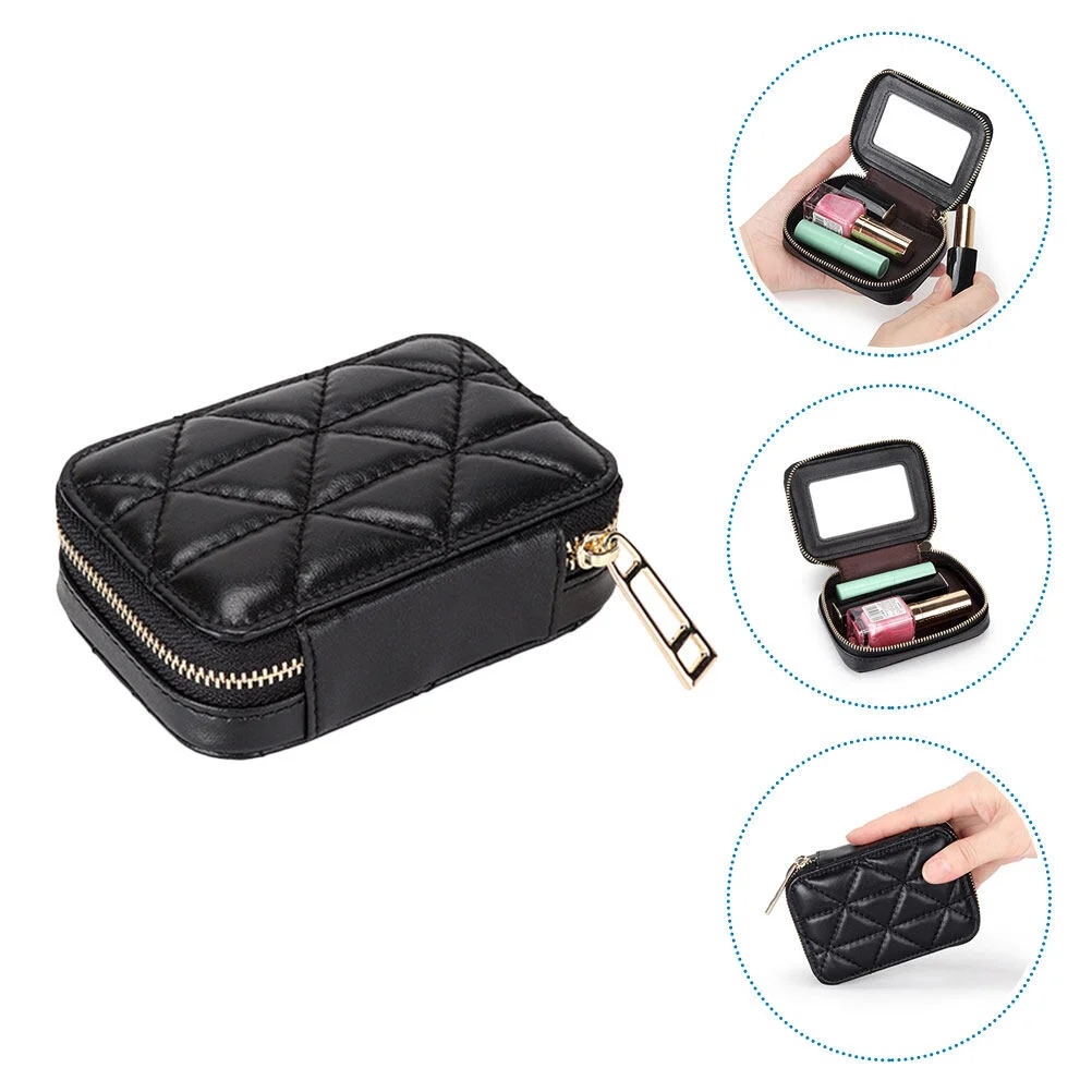 

Mini Wallet Storage Box Travel Cosmetics Bag Outdoor Makeup Pouch Women Packet Lipstick Girl