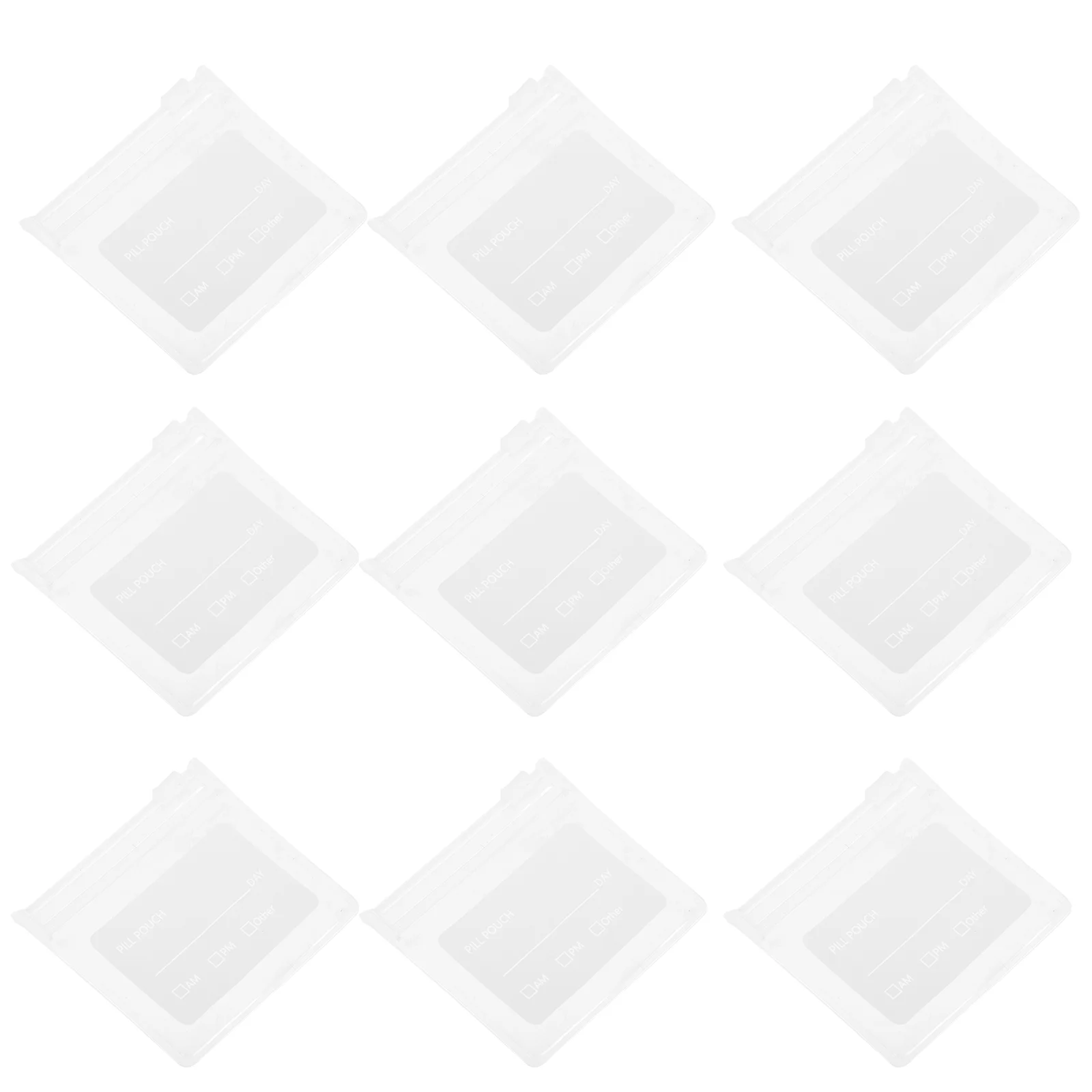 

10 Pcs Travel Tag Holders Translucent Medicine Bag Traveling Pouches Small Organizer