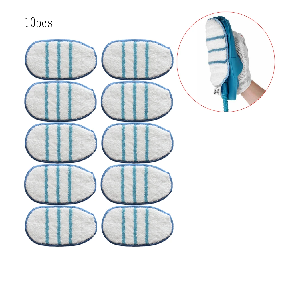 

10PCS Steam Cleaner pads,for BLACK&DECKER FSMH1321/FSMH1300 Household Multifunctional SteamGloves Cleaner Cloths
