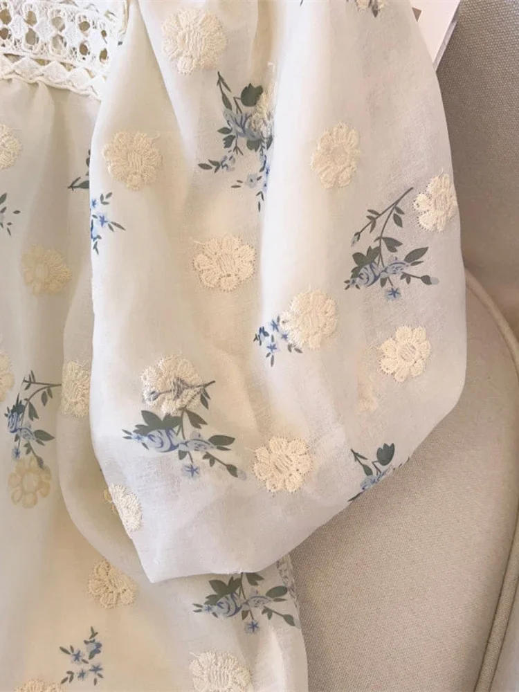 Блузка женская с цветочным принтом дизайнерская Повседневная Свободная рубашка