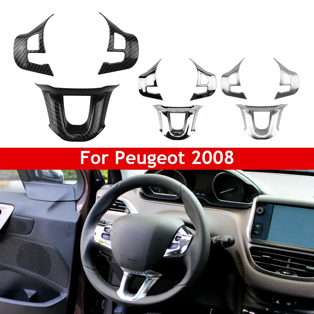 

3 шт./набор, декоративные наклейки на руль автомобиля для Peugeot 2008 208 308 2014-2018