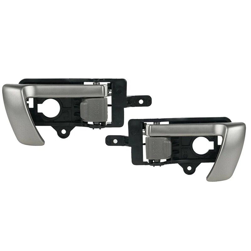 

4X Left +Right Side Interior Inner Door Handle For 2007-2012 Hyundai Santa Fe With Gray Knob 82610-2B010 82620-2B010